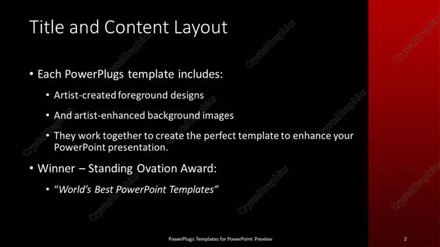 Title and Content presentation slide layout