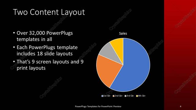 Two Content presentation slide layout
