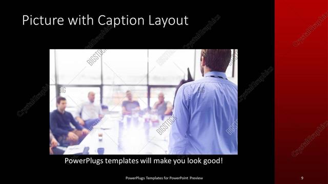 Picture with Caption presentation slide layout