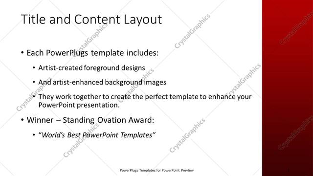 Title and Content presentation slide layout