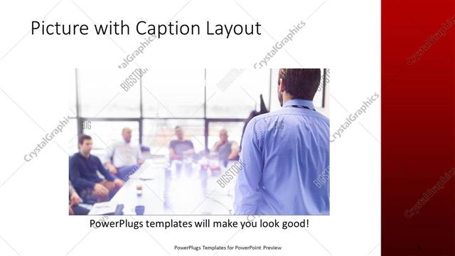 Picture with Caption presentation slide layout