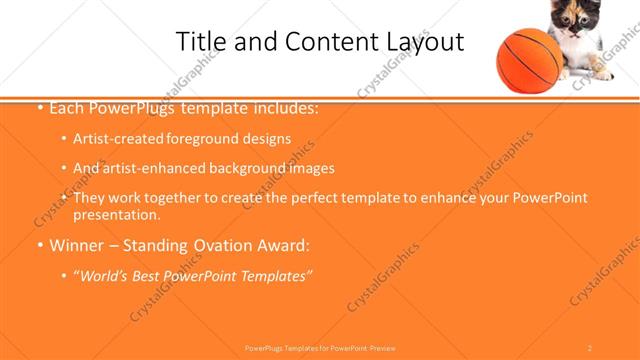 Title and Content presentation slide layout