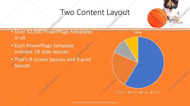 Two Content presentation slide layout