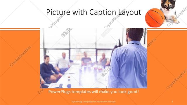 Picture with Caption presentation slide layout