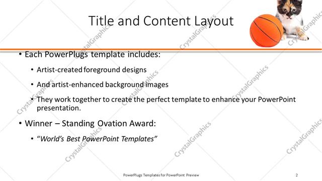 Title and Content presentation slide layout