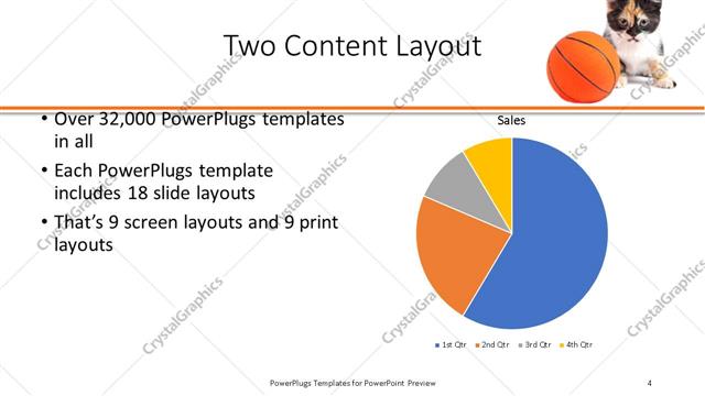 Two Content presentation slide layout