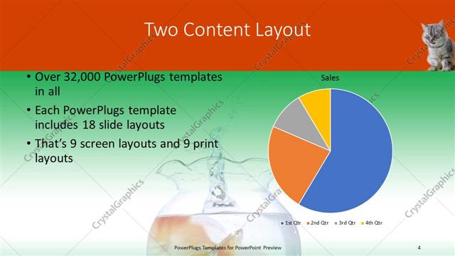 Two Content presentation slide layout