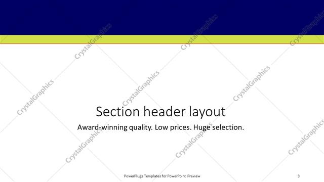Section Header presentation slide layout