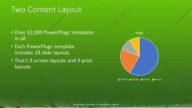 Two Content presentation slide layout