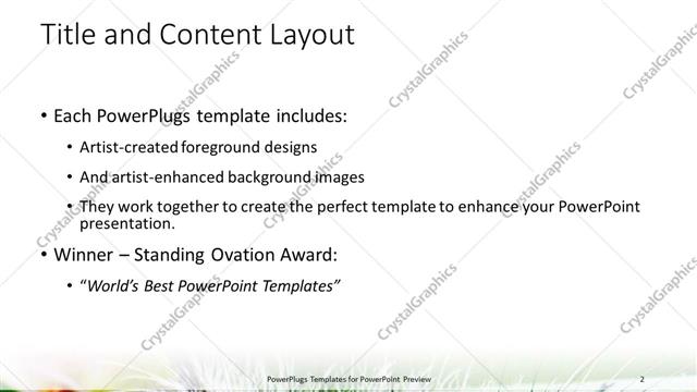 Title and Content presentation slide layout