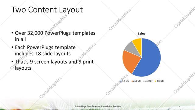 Two Content presentation slide layout
