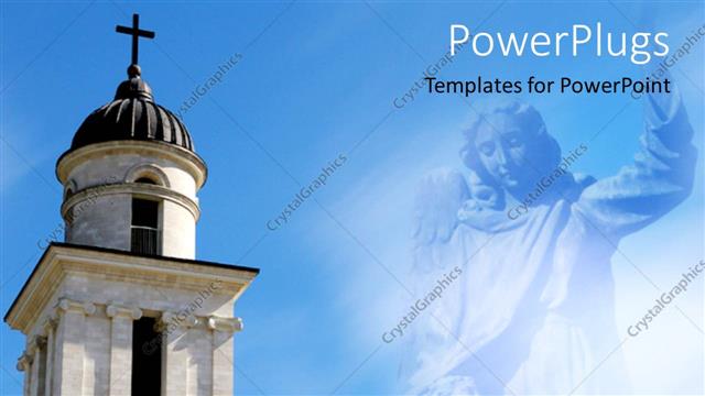  Presentation with religion - A cathedral with Marry in the background