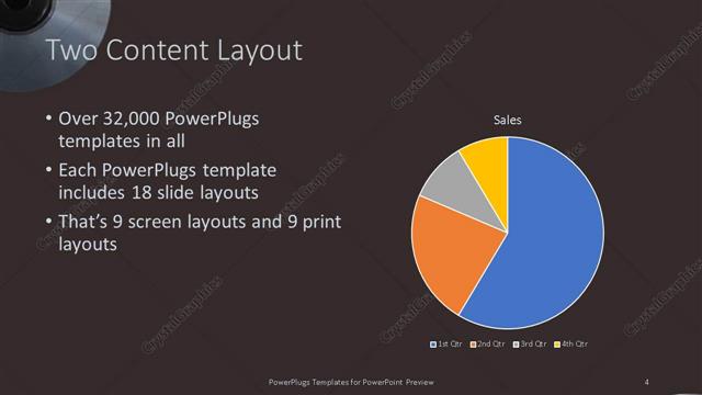Two Content presentation slide layout
