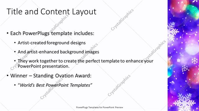 Title and Content presentation slide layout