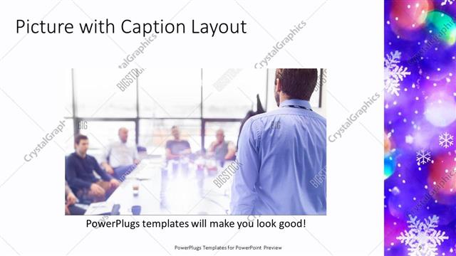 Picture with Caption presentation slide layout