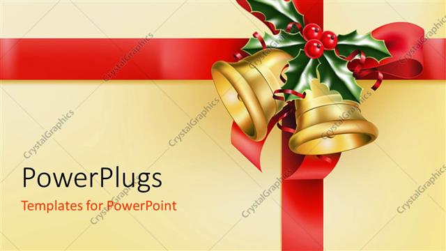  Presentation with celebration - The celebration Christmas with bells and wrapping material