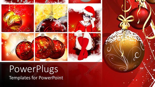  Presentation with cartoon character - The celebration of Christmas in the picture along with a cartoon character