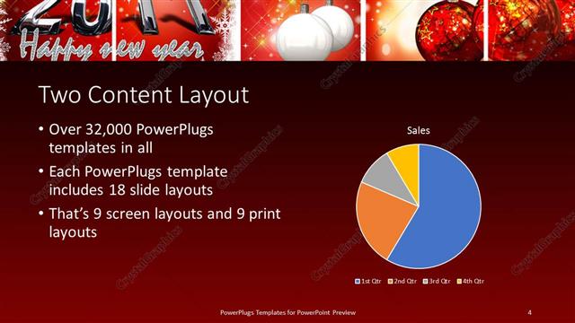 Two Content presentation slide layout