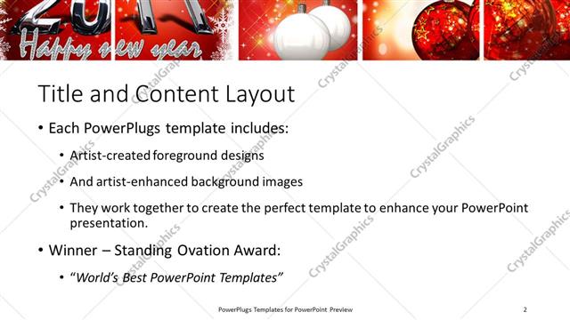 Title and Content presentation slide layout