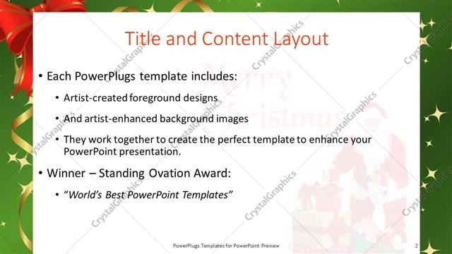 Title and Content presentation slide layout