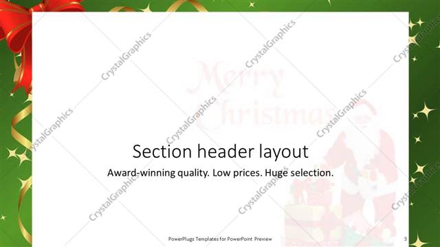 Section Header presentation slide layout