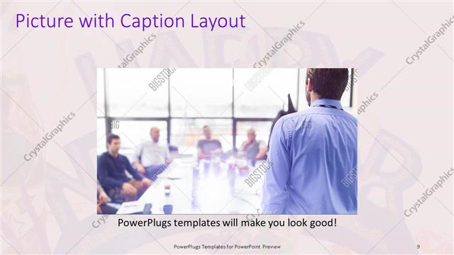 Picture with Caption presentation slide layout