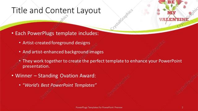 Title and Content presentation slide layout