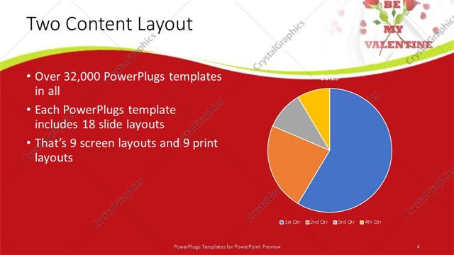 Two Content presentation slide layout