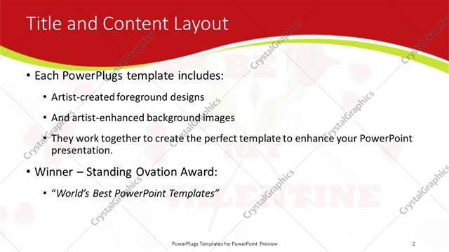 Title and Content presentation slide layout