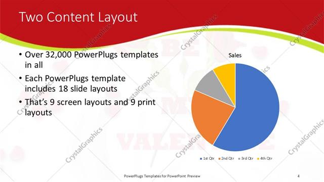 Two Content presentation slide layout
