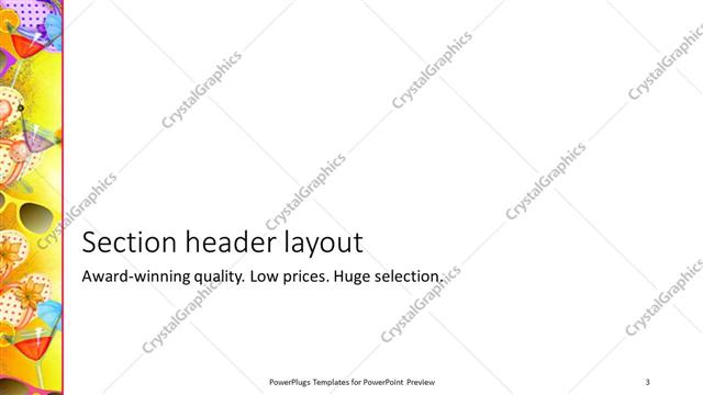 Section Header presentation slide layout