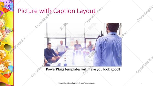 Picture with Caption presentation slide layout