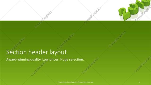 Section Header presentation slide layout