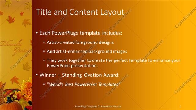Title and Content presentation slide layout