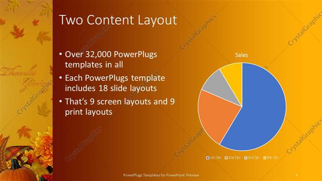 Two Content presentation slide layout