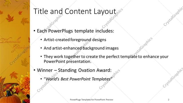 Title and Content presentation slide layout