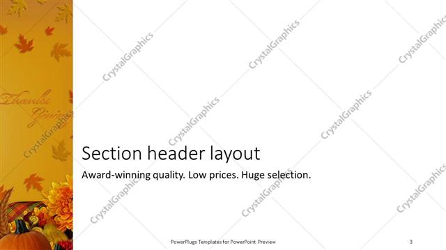 Section Header presentation slide layout