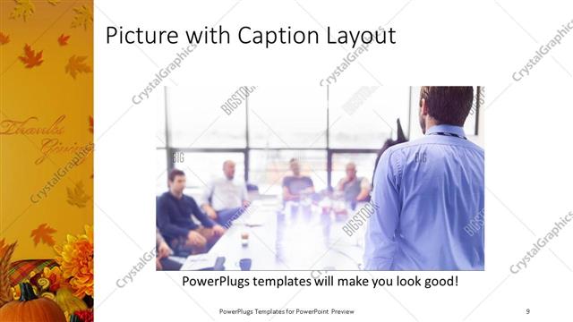 Picture with Caption presentation slide layout