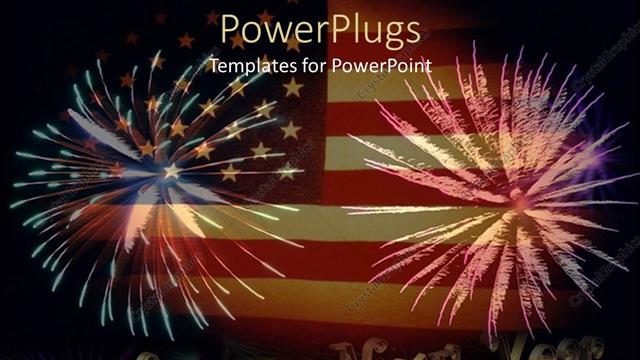  Presentation with celebrations - The celebrations going on with American flag in the background