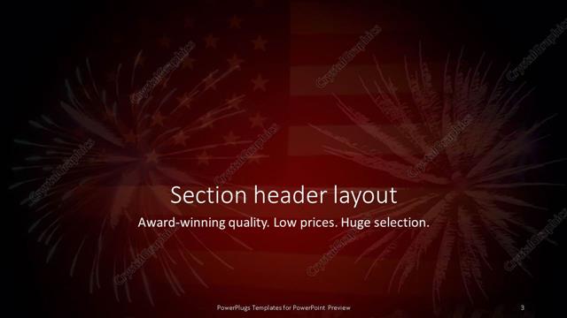 Section Header presentation slide layout