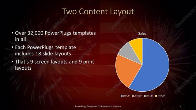 Two Content presentation slide layout
