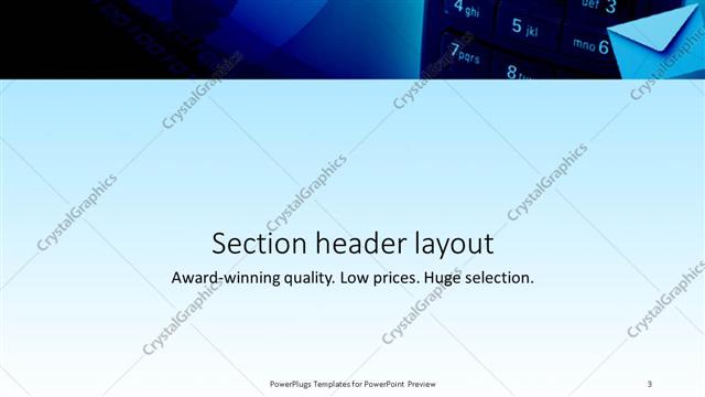 Section Header presentation slide layout