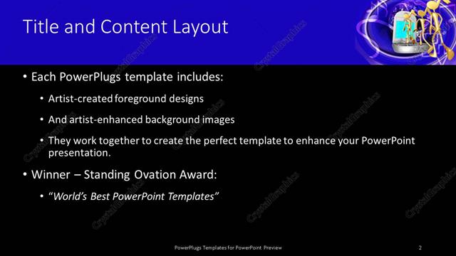 Title and Content presentation slide layout