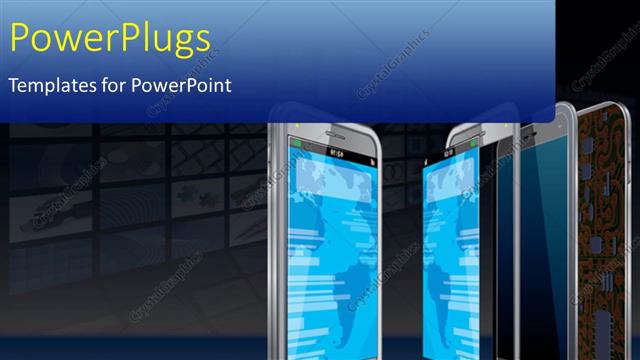  Presentation with mirror - A cell phone with its reflection in the mirror