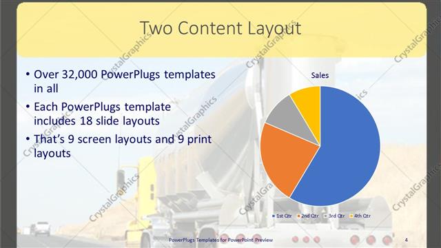 Two Content presentation slide layout