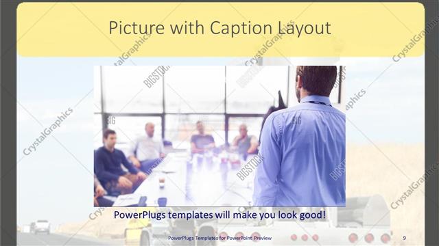 Picture with Caption presentation slide layout