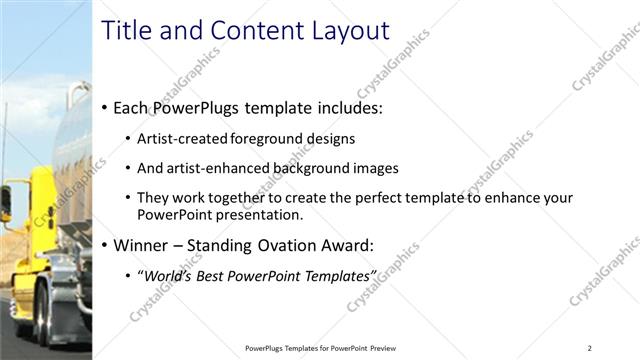 Title and Content presentation slide layout