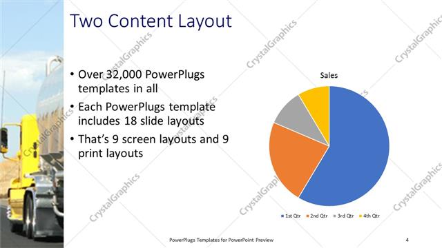 Two Content presentation slide layout