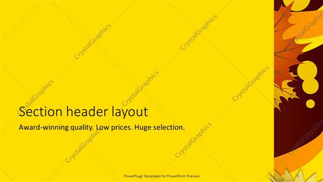 Section Header presentation slide layout
