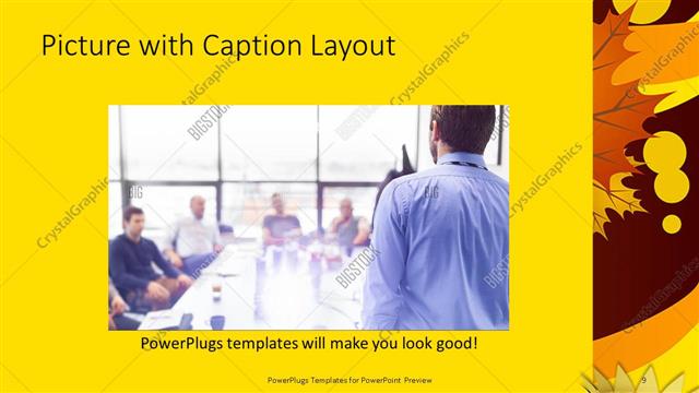 Picture with Caption presentation slide layout
